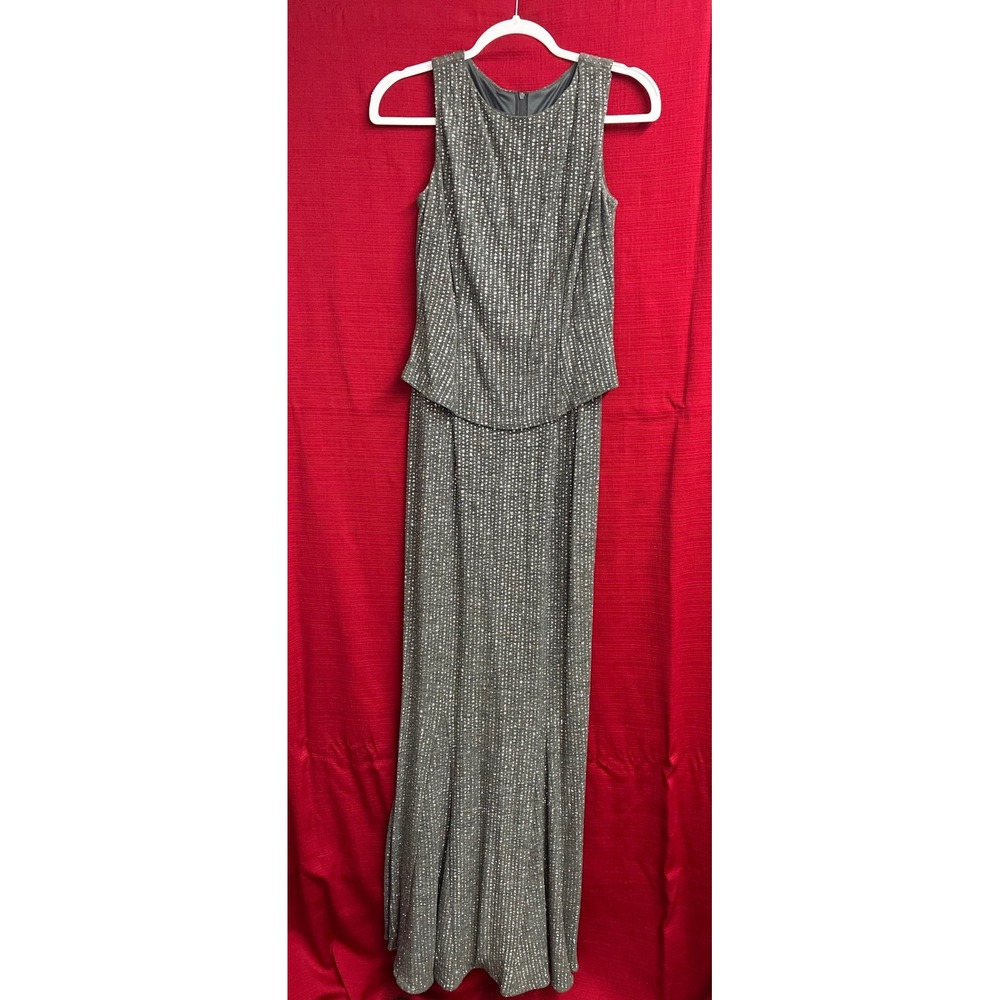 SCOTT MCCLINTOCK Millennium 2000 Beaded Tank Dress Maxi Skirt Gown Size 6 - Picture 2 of 11
